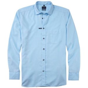 OLYMP Casual Overhemd, regular fit, Kent, Ozonblauw