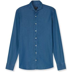 OLYMP SIGNATURE Casual Overhemd, tailored fit, Cutaway, Nachtblauw