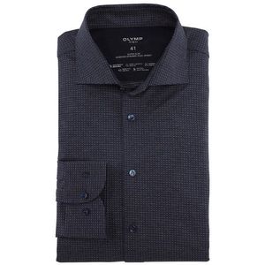 OLYMP No. Six 24/Seven Overhemd, super slim, Kent, Marineblauw