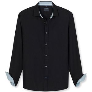 OLYMP Casual Overhemd, regular fit, Kent, Zwart