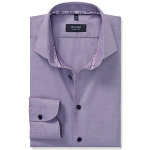 OLYMP SIGNATURE Overhemd, tailored fit, SIGNATURE Kent, Pruimkleurig