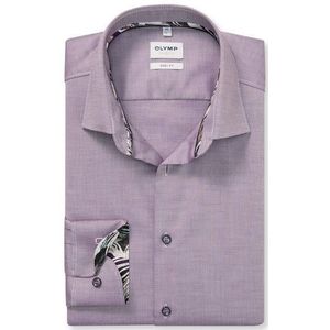 OLYMP Level Five Overhemd, body fit, New York Kent, Aubergine