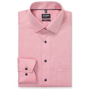 OLYMP Luxor Overhemd, modern fit, New Kent, Baksteenrood