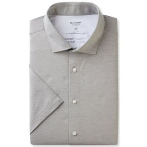 OLYMP Level Five 24/Seven Overhemd, body fit, Modern Kent, Grijsgroen