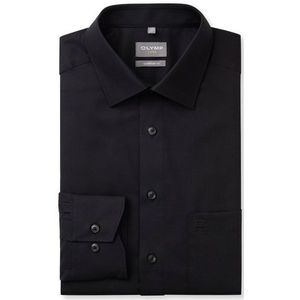 OLYMP Luxor Overhemd, comfort fit, New Kent, Zwart