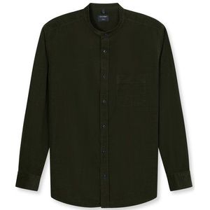 OLYMP Casual Overhemd, regular fit, Opstaande kraag, Groen