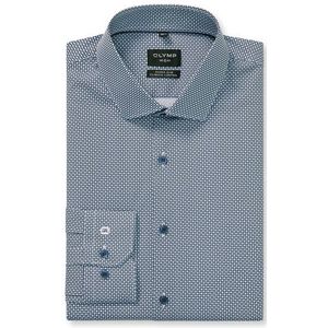 OLYMP - No. Six 24/Seven - Overhemd - Bleu - Super Slim Fit - Modern Kent