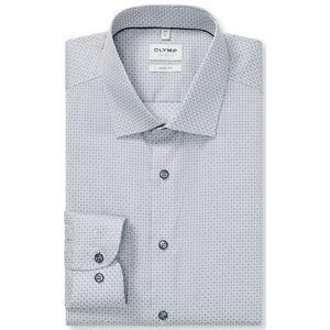 OLYMP Level Five Overhemd, body fit, New York Kent, Zilvergrijs