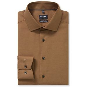 OLYMP Luxor 24/Seven Overhemd, modern fit, Global Kent, Bruin