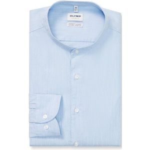 OLYMP Level Five garment washed Overhemd, body fit, Opstaande kraag, Bleu