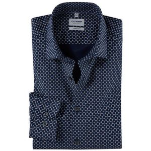 OLYMP Level Five Overhemd, body fit, Modern Kent, Marineblauw