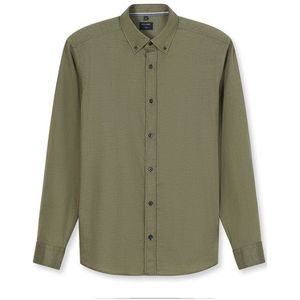OLYMP Casual Overhemd, regular fit, Button-down, Olijfgroen