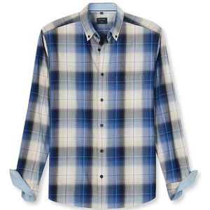 OLYMP Casual Overhemd, regular fit, Button-down, Blauw