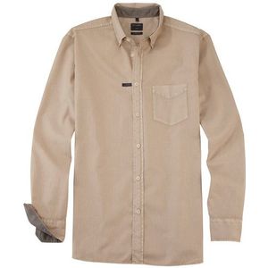 OLYMP Casual Overhemd, regular fit, Button-down, Beige