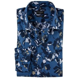 OLYMP No. Six Overhemd, super slim, New York Kent, Marineblauw
