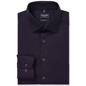 OLYMP Luxor Overhemd, modern fit, New Kent, Aubergine