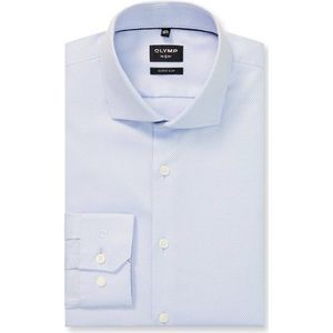 OLYMP No. Six Overhemd, super slim, Opstaande kraag, Bleu