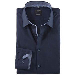 OLYMP No. Six Overhemd, super slim, New York Kent, Kobaltblauw