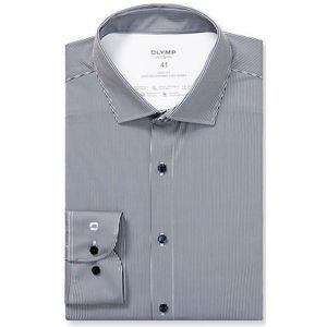 OLYMP Level Five 24/Seven Overhemd, body fit, Modern Kent, Marineblauw