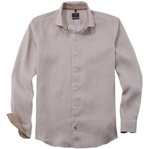 OLYMP Casual Overhemd, regular fit, Kent, Beige