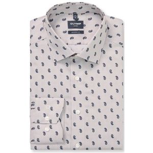 OLYMP Luxor Overhemd, modern fit, New Kent, Nougat