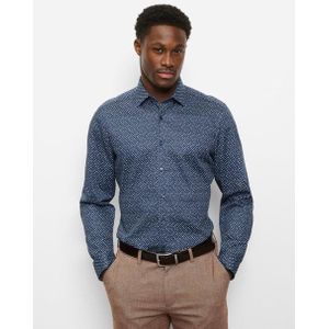 OLYMP Level Five Overhemd, body fit, New York Kent, Marineblauw