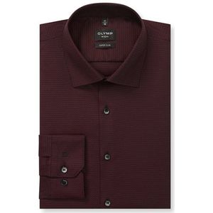 OLYMP No. Six Overhemd, super slim, New York Kent, Bordeauxrood