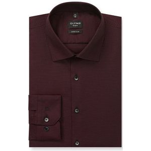 OLYMP No. Six Overhemd, super slim, New York Kent, Bordeauxrood