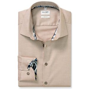 OLYMP Level Five Overhemd, body fit, New York Kent, Nougat