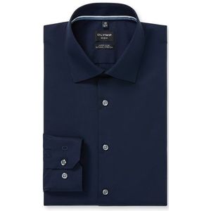 OLYMP No. Six Overhemd, super slim, New York Kent, Kobaltblauw