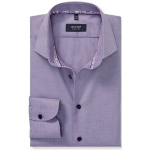 OLYMP SIGNATURE Overhemd, tailored fit, SIGNATURE Kent, Pruimkleurig