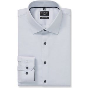 OLYMP No. Six Overhemd, super slim, New York Kent, Zilvergrijs
