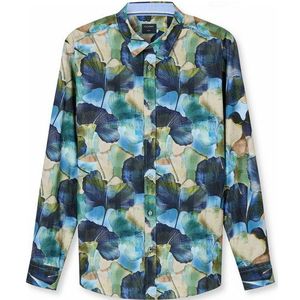 OLYMP Casual Overhemd, regular fit, Kent, Marineblauw