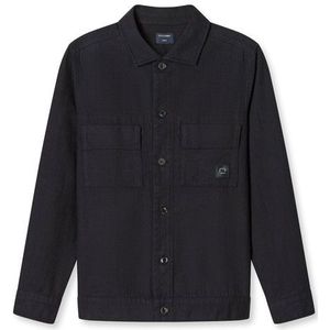 OLYMP Casual Overhemd, Overshirt, Kent, Zwart