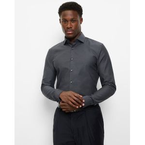 OLYMP No. Six Overhemd, super slim, Royal Kent, Antraciet