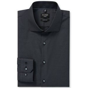 OLYMP No. Six Overhemd, super slim, Royal Kent, Antraciet