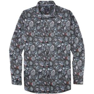 OLYMP Casual Overhemd, regular fit, Kent, Olijfgroen