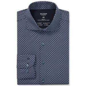 OLYMP Level Five 24/Seven Overhemd, body fit, Kent, Marineblauw