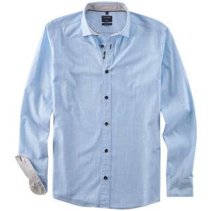 OLYMP Casual Overhemd, regular fit, Kent, Bleu