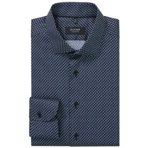 OLYMP SIGNATURE Overhemd, tailored fit, SIGNATURE Kent, Nachtblauw