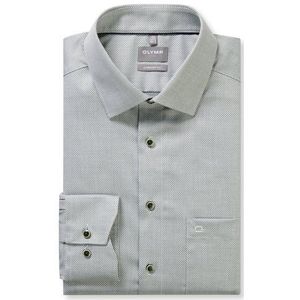 OLYMP Luxor Overhemd, comfort fit, New Kent, Grijsgroen