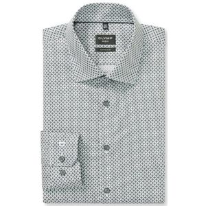 OLYMP No. Six Overhemd, super slim, New York Kent, Grijsgroen
