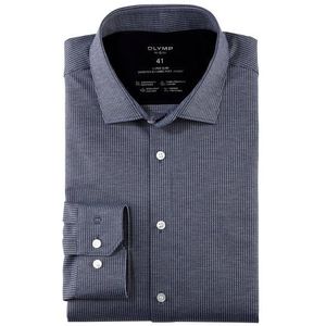OLYMP No. Six 24/Seven Overhemd, super slim, Modern Kent, Marineblauw