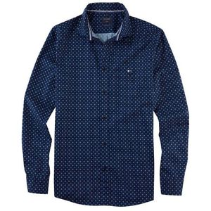 OLYMP Casual Overhemd, regular fit, Kent, Marineblauw
