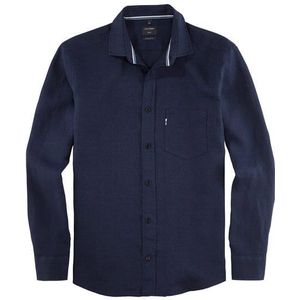 OLYMP Casual Overhemd, regular fit, Kent, Marineblauw