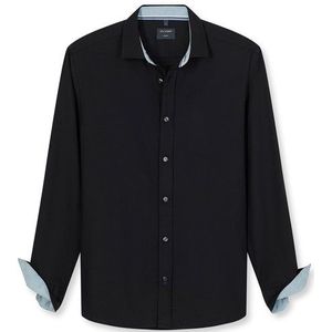 OLYMP Casual Overhemd, regular fit, Kent, Zwart