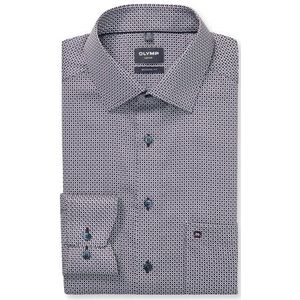 OLYMP Luxor Overhemd, modern fit, New Kent, Aubergine