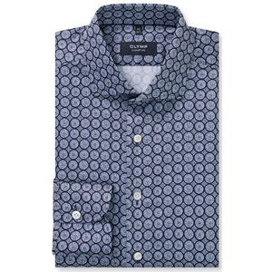 OLYMP SIGNATURE Overhemd, tailored fit, SIGNATURE Kent, Nachtblauw