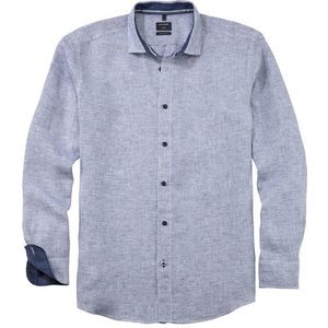 OLYMP Casual Overhemd, regular fit, Kent, Koningsblauw