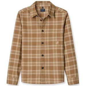 OLYMP Casual Overhemd, Overshirt, Kent, Beige
